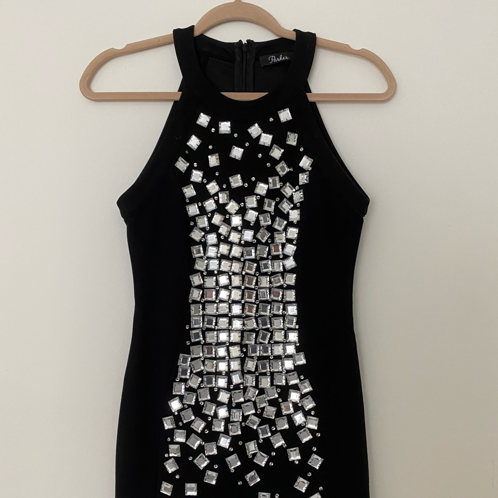 Parker Black Rhinestone Dress - Picture 2 of 4